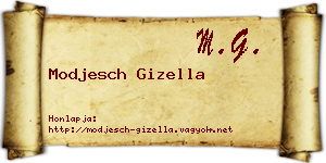 Modjesch Gizella névjegykártya