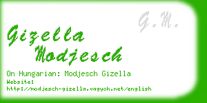 gizella modjesch business card